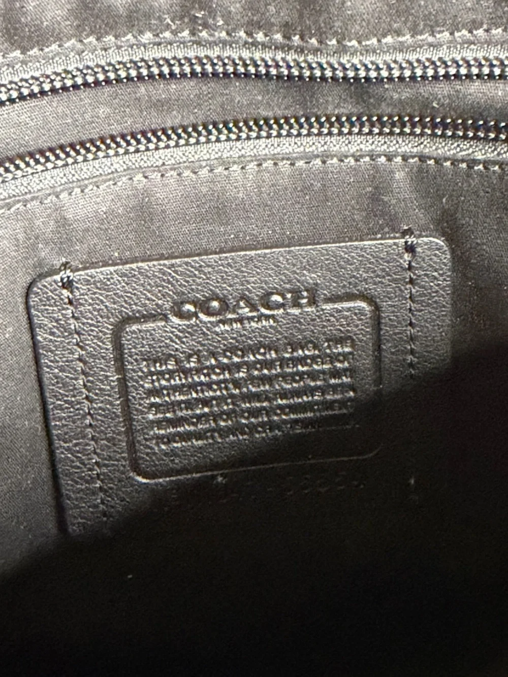 COACH Black‎ Gray Signature Canvas and Leather Messenger Bag Metropolitan Canvas